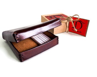 Cigarette Holder, Leather Cigarette Case, 5th anniversary Gift, Tobacco Case, 6th anniversary Gift, 7th Anniversary Gift, Cigarette Box
