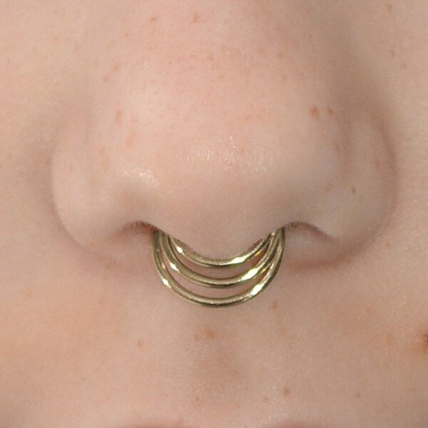 SEPTUM RING / nose ring, septum piercing, 18g cartilage earring, forward helix earring, gold conch earring, rook hoop