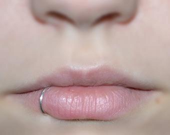 Faux Lip Ring Silver Plated Fake Lip Ring Lip Hoop Lip Cuff Clip on Lip Ring non tarnish
