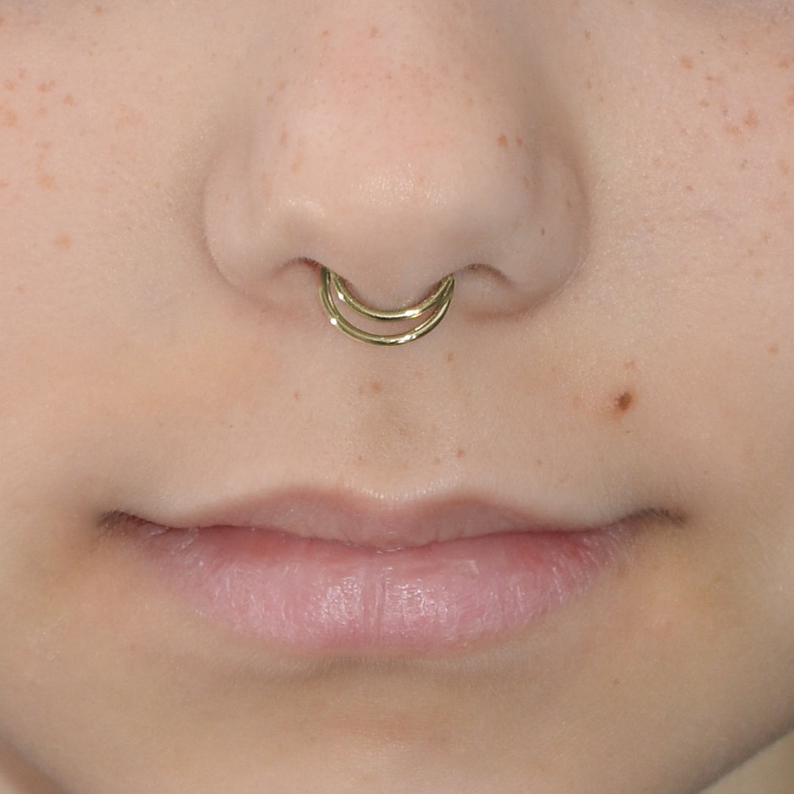 Gold SEPTUM RING / Septum Jewelry 16g Nose Piercing Tragus Etsy