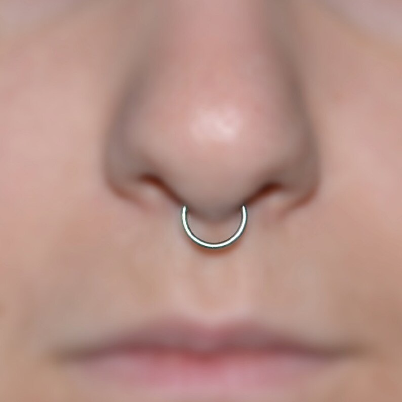 NOSE RING STUD / Titanium nose hoop cartilage hoop tragus Etsy