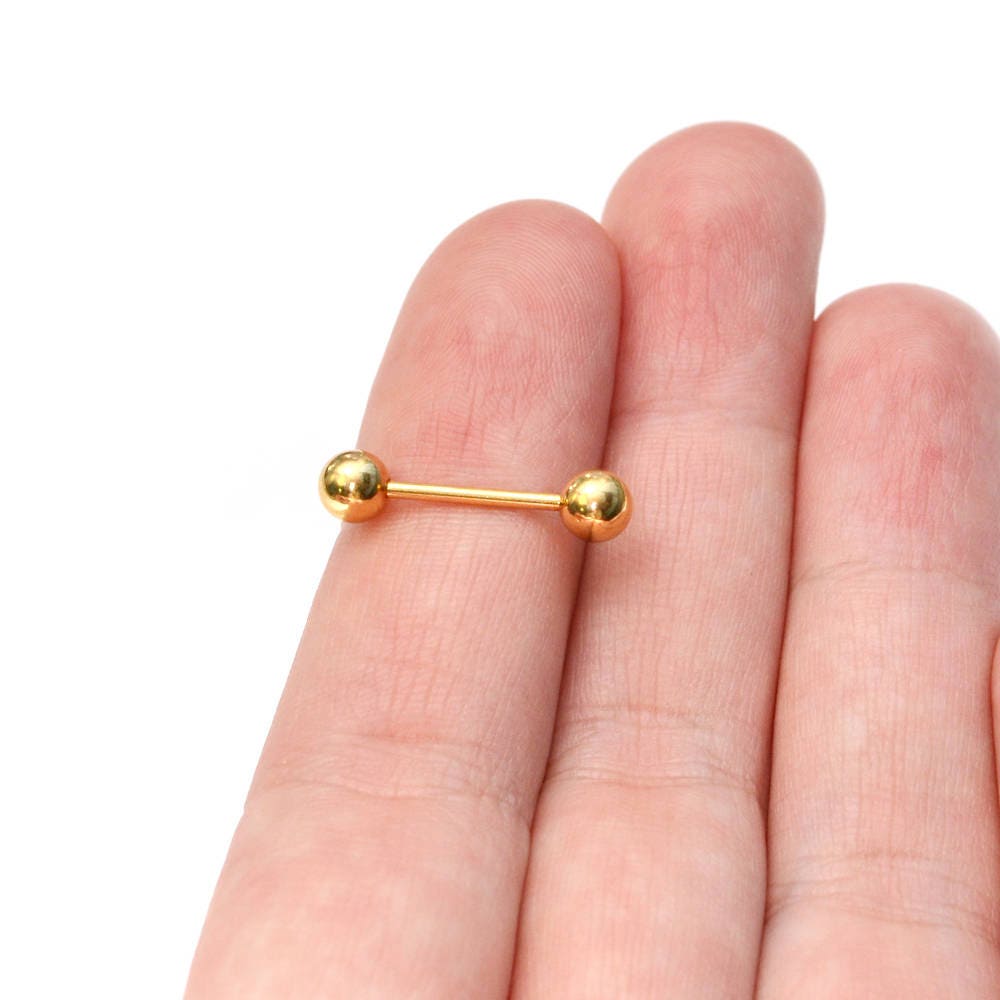 NIPPLE RING BARBELL / Surgical Steel Nipple Piercing Jewelry Etsy