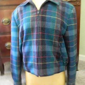 Rare Vintage 1970&#39;s Pendleton Wool Women&#39;s Jacket / Coat Ricky Coat Size M