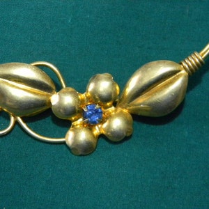 Vintage 1940&#39;s Atlas Flower Vine Brooch 12k Gold Filled