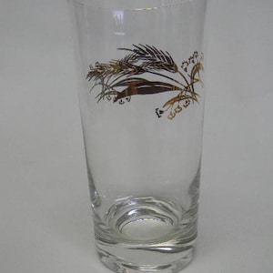 Vintage 1950&#39;s Homer Laughlin Lifetime &quot;Prairie Gold&quot; Wheat Mid-Century Tumbler Glass Barware