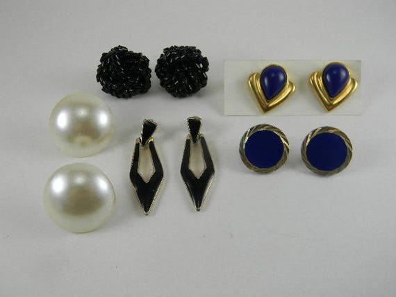 Vintage Pierced Earrings Lot - image 2