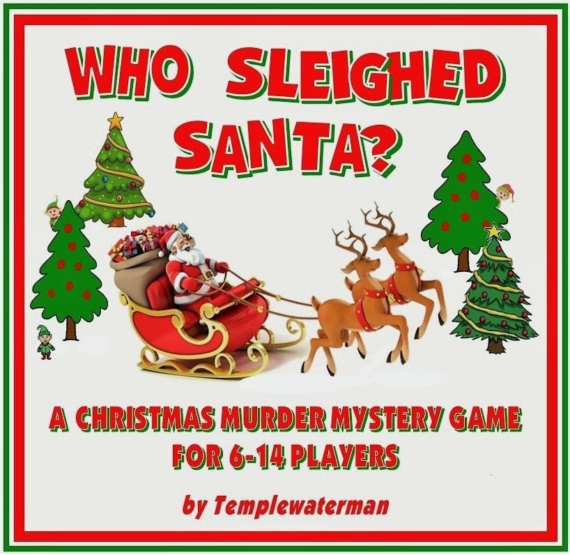 Christmas Murder Mystery Dinner Party Game Who Sleighed Etsy