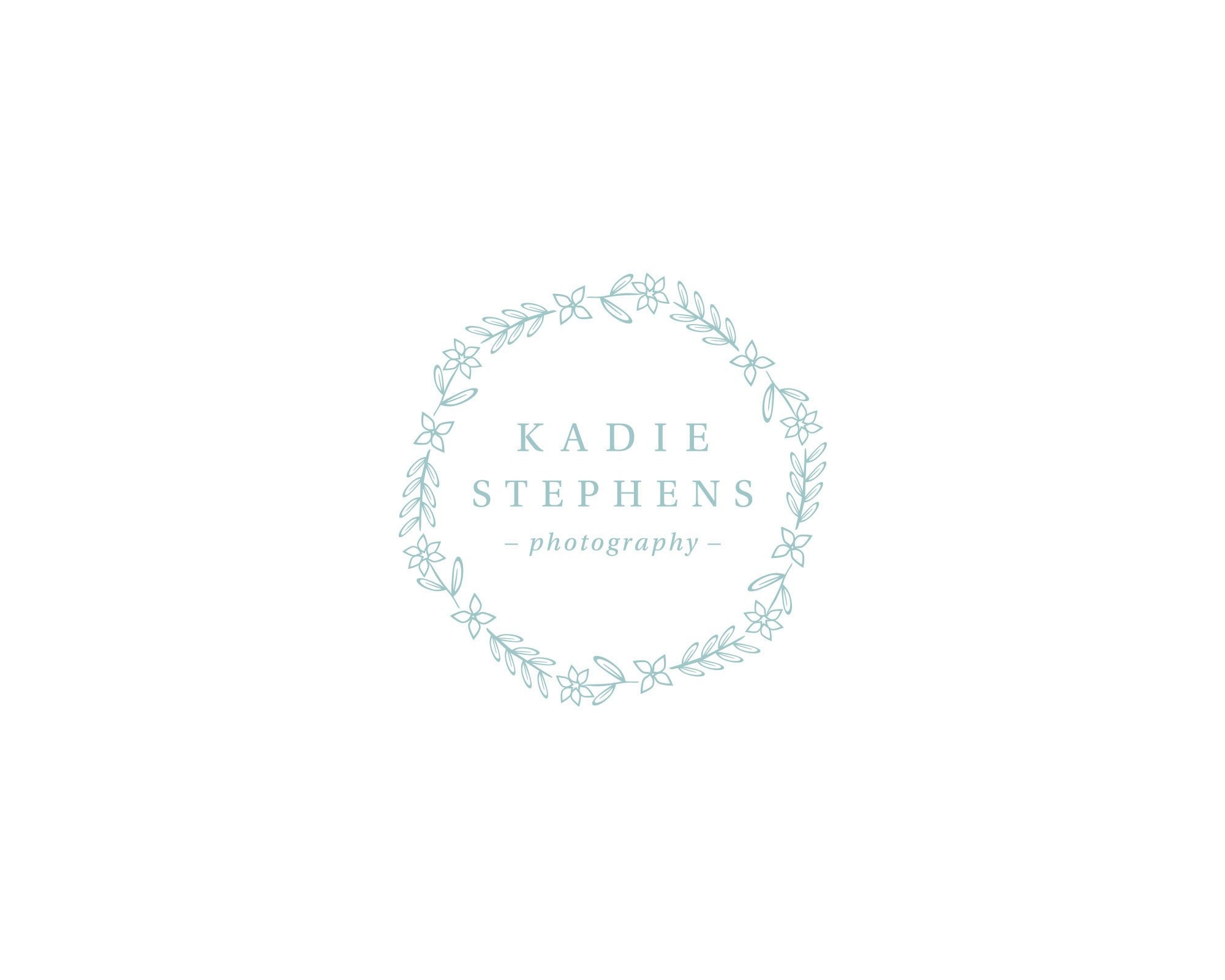 Premade Wreath Logo Floral Wreath Logo Design Bohemian Logo Etsy