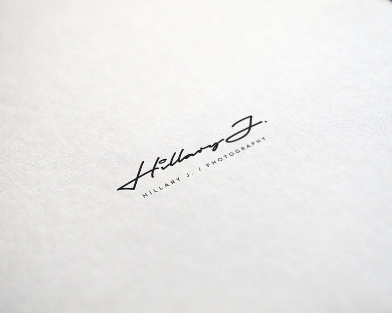 Photography Logo and Watermark, Handwritten Signature, Handwritten Logo Design, Handwritten Photography Logo, Elegant Script Logo, Text Logo image 2