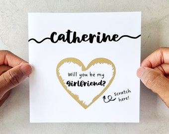 Will You Be My Girlfriend Card - Will You Be My Boyfriend Card - Any Proposal Card - Scratch Card Proposal Idea For Partner