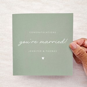 Personalised Wedding Card - Newly Married Couple Greeting Card - Congratulations Wedding Card - Wedding Gift -You’re Married