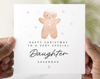 Personalised Daughter Christmas Card, Christmas Card For Daughter, Christmas Card Daughter, Daughter Cute Christmas Card