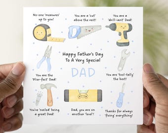 Tools Pun Dad Fathers Day Card - Happy Fathers Day Card For Dad - Meaningful Dad Card - Funny Father’s Day Card - Tools Pun Design