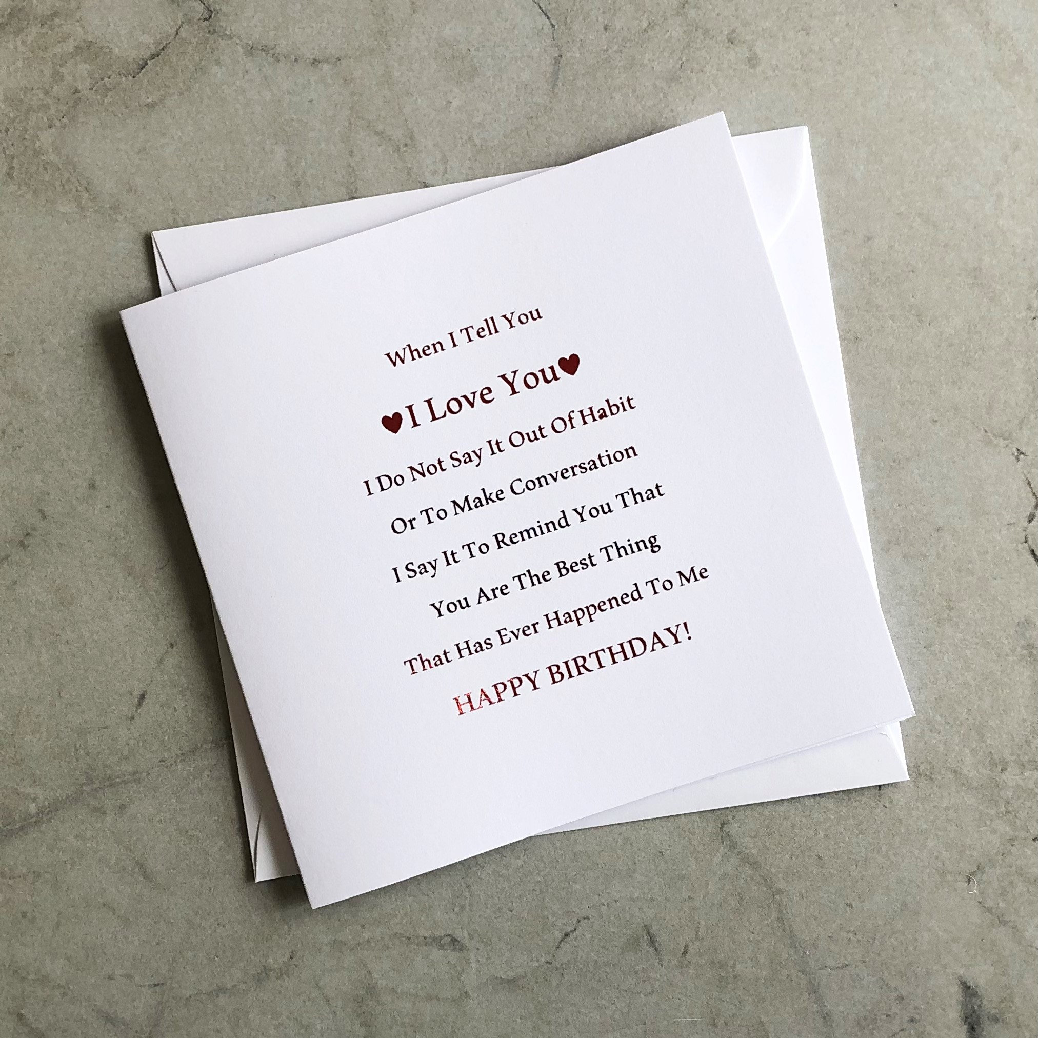 I Love You" Birthday Card - Girlfriend Birthday Card - Boyfriend…