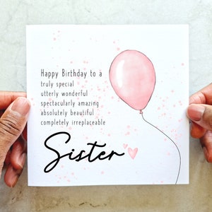 Personalised Birthday Card - Any Recipient Birthday Card - Birthday Card For Sister, Daughter, Bestie, Auntie - Printed Card