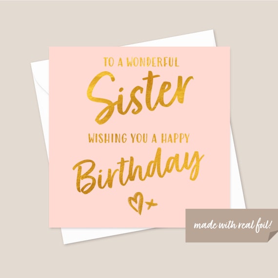 Tarjeta De Cumpleaños Para Cuñada Huxters - Texto 'You're Pure Gold Sister In Law', Sobre Rosa, Papel 350 G/m²