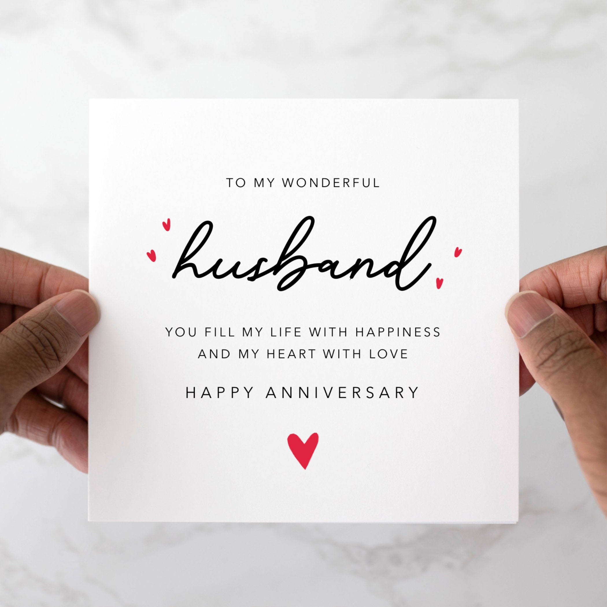 Poem Husband Anniversary Card - Anniversary Card for Husband - Romantic ...