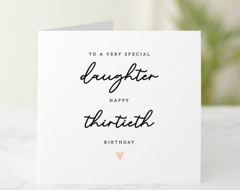 Daughter 30th Birthday Card - 30th Birthday Card For Daughter - Special Daughter 30th Card - 30th Birthday Card - Thirtieth