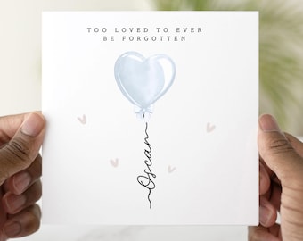 Personalised Baby Loss Card, Thinking of You Card, Sympathy Card, Miscarriage Card, Baby Boy Bereavement Card, Baby Loss