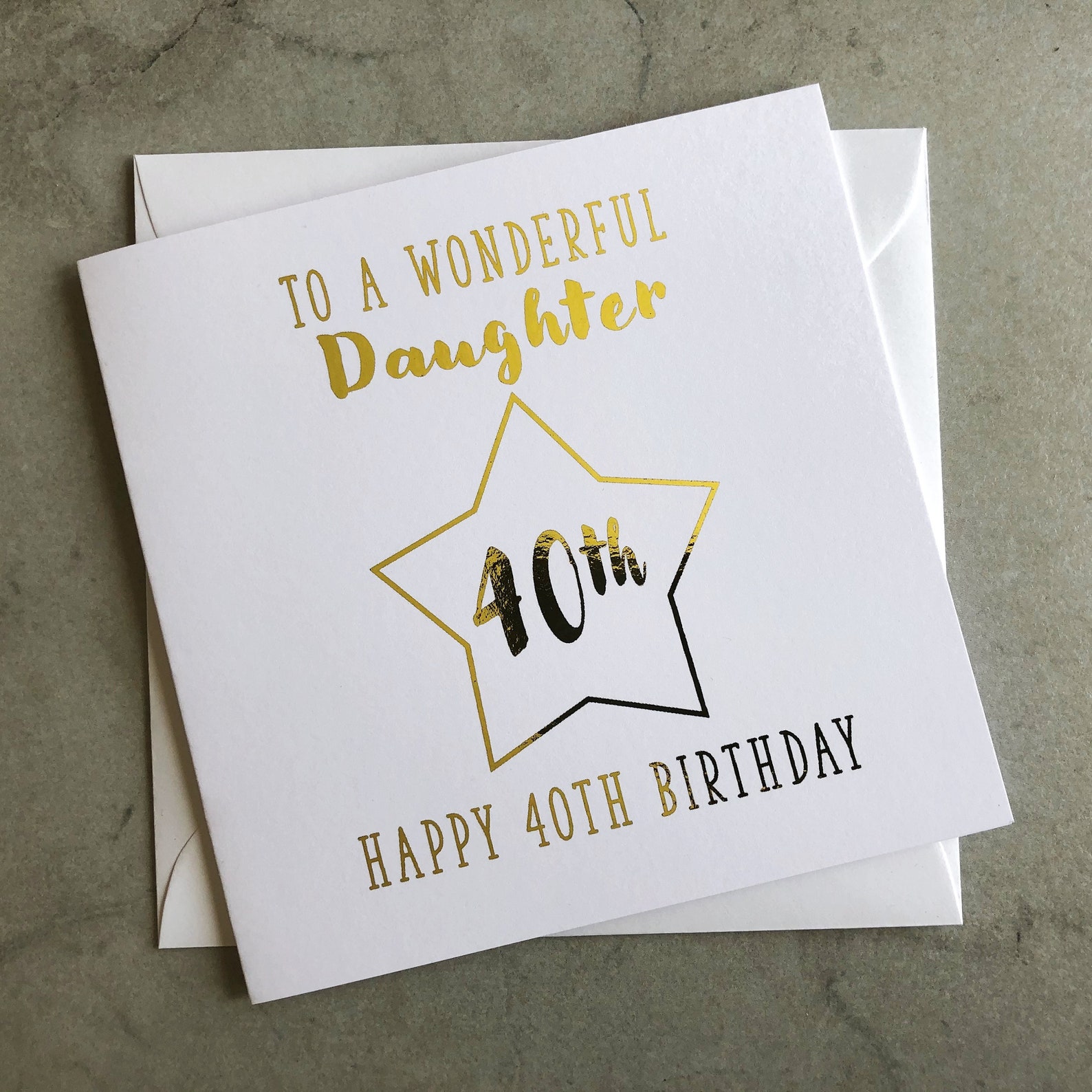Daughter 40th Birthday Card Daughter Card For 40th Birthday Etsy