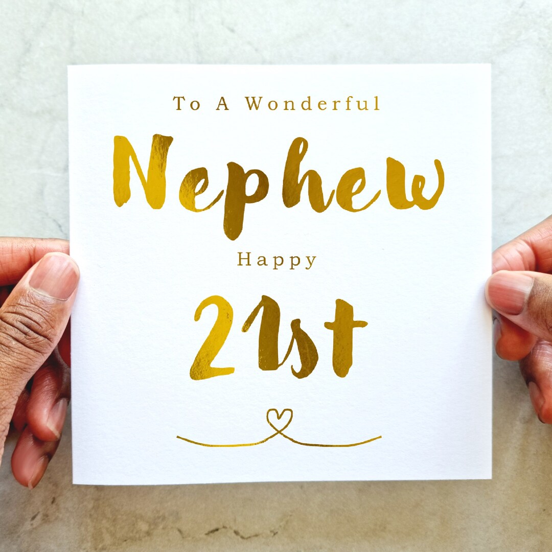 Nephew 21st Birthday Card - Nephew 21st Card - 21st Birthday Card for ...