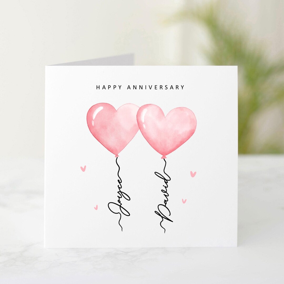 Personalised Anniversary Card - Anniversary Card for Husband, Wife ...