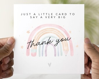 Thank You Card, Little Card to Say a Big Thank You, Appreciation Card ...