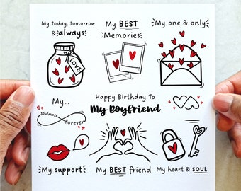 My Best Friend & Boyfriend Birthday Card - Boyfriend Birthday Card - Birthday Card For Boyfriend - Romantic Birthday Card - Love Card - Gift