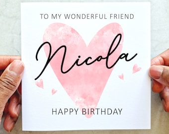 Personalised Best Friend Birthday Card - Custom Bestie Birthday Card - Special Friend Card - Birthday Card For Friend - Friend Card
