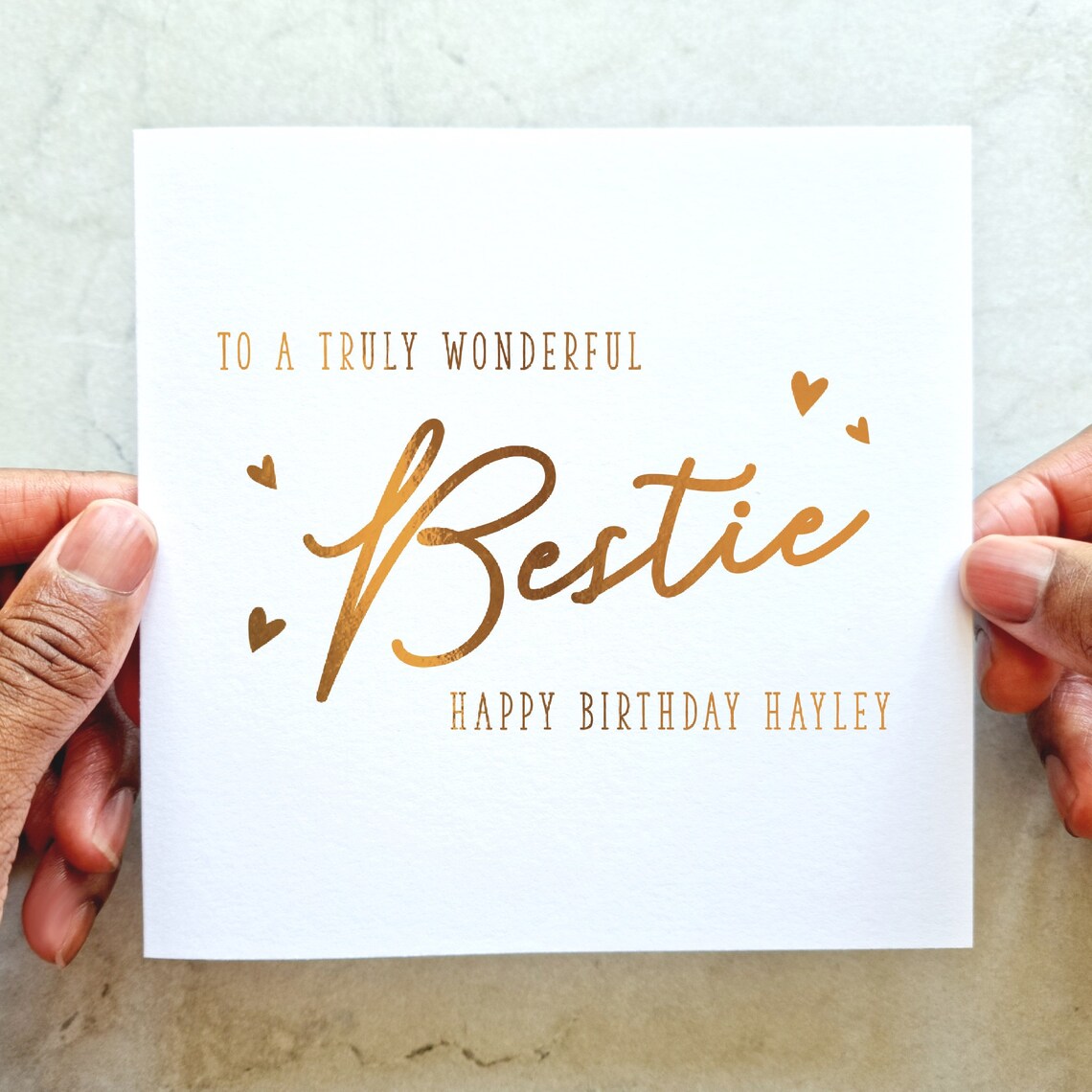 Cute Personalised Bestie Birthday Card - Card for Bestie’s Birthday ...