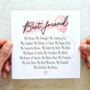 Bestie Birthday Card - Birthday Card For Best Friend - Birthday Card For Friend - Best Friend Card - Bestie Birthday Card - Red Foil Card