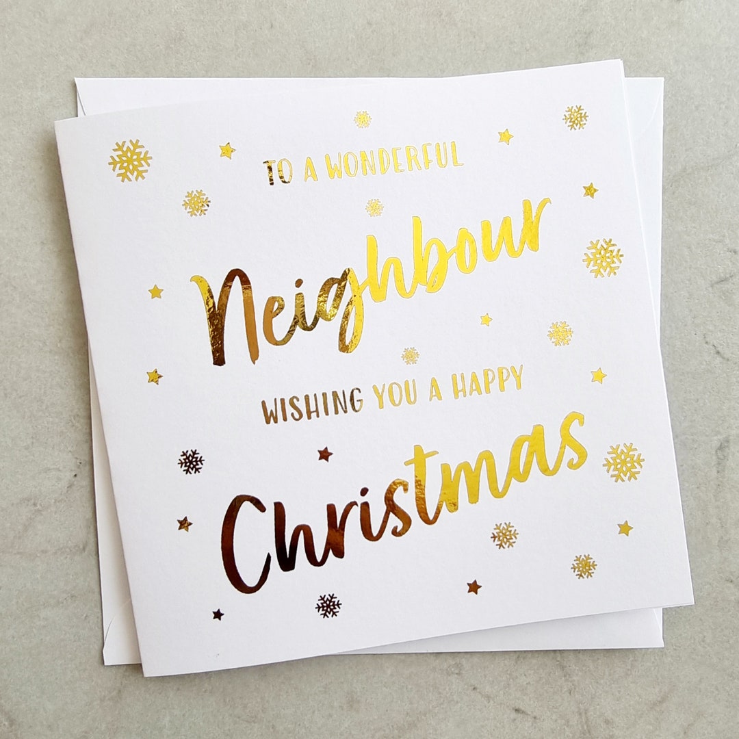 Neighbour Christmas Card Christmas Card for Neighbour Etsy UK