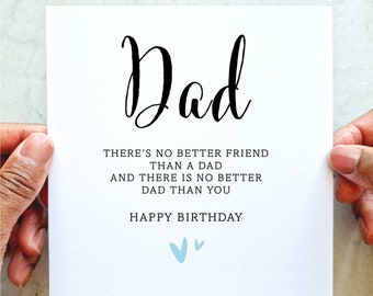 No Better Dad Birthday Card - Birthday Card For Dad - Birthday Card - Card For Dad - Dad Birthday Card - Dad Gift - Printed Best Dad Card