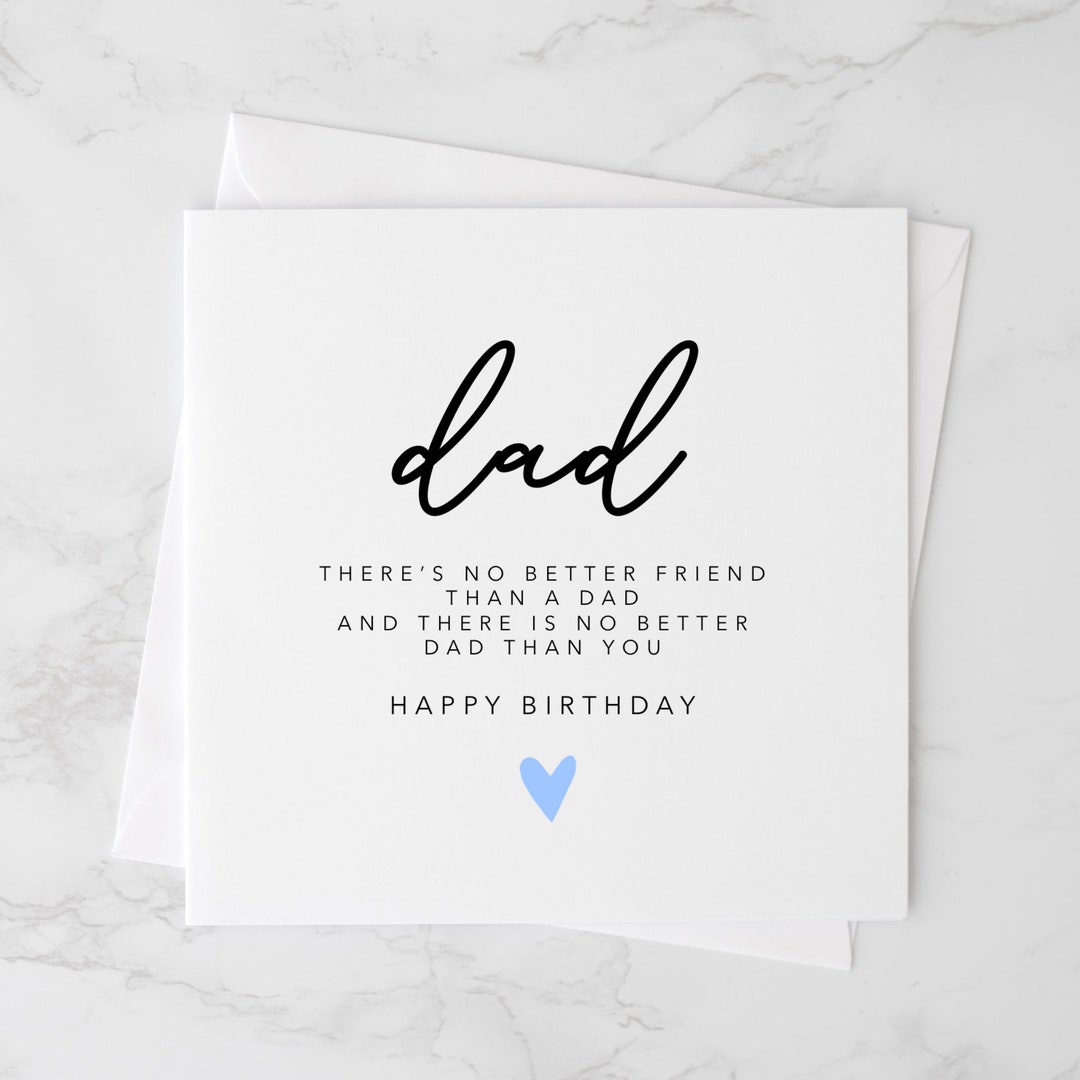 Poem Dad Birthday Card - Birthday Card for Dad - Meaningful Verse Card ...