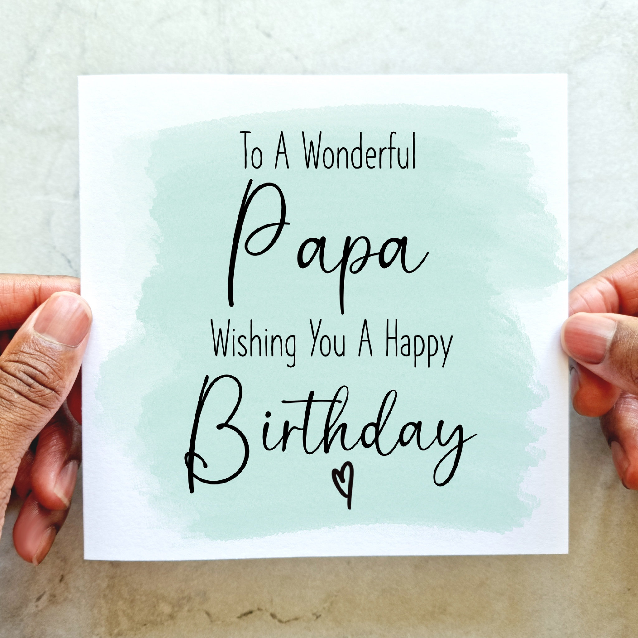 Printed Papa Birthday Card - Birthday for Papa - Birthday Card for