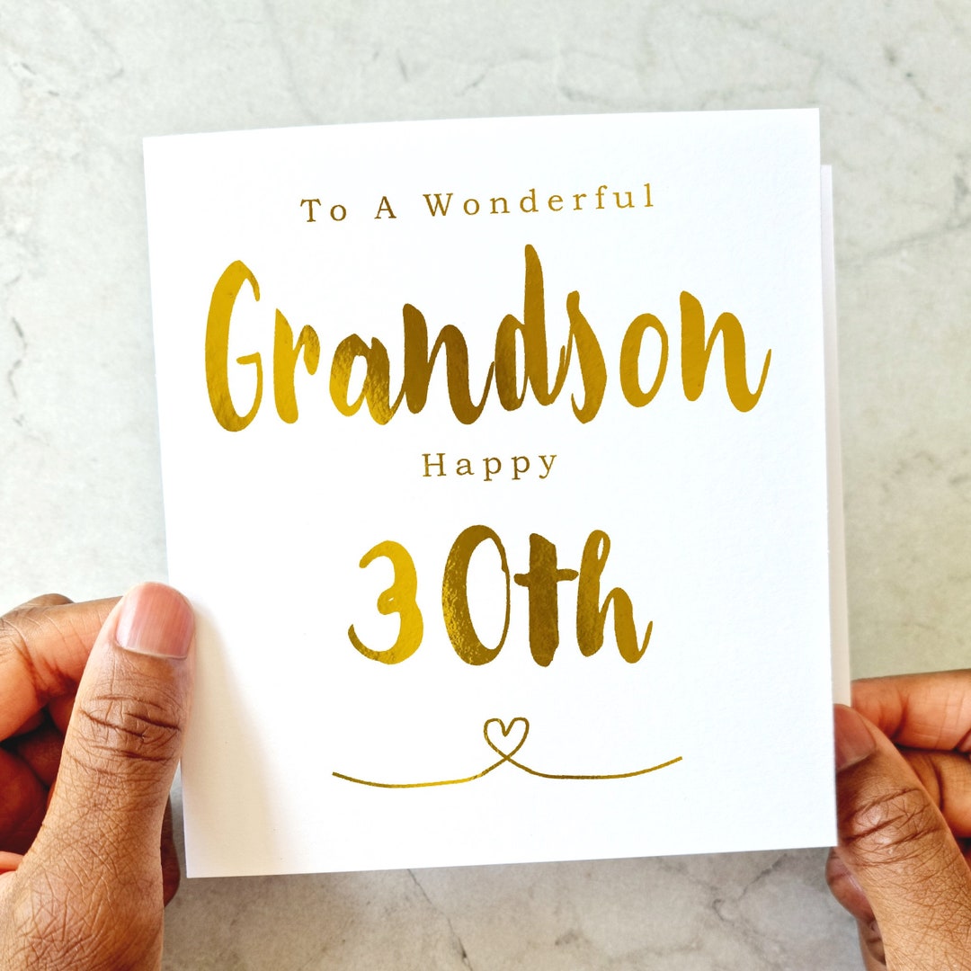 Laughing Lemon Prints Personalised 30th Birthday Card For Son, Grandson ...