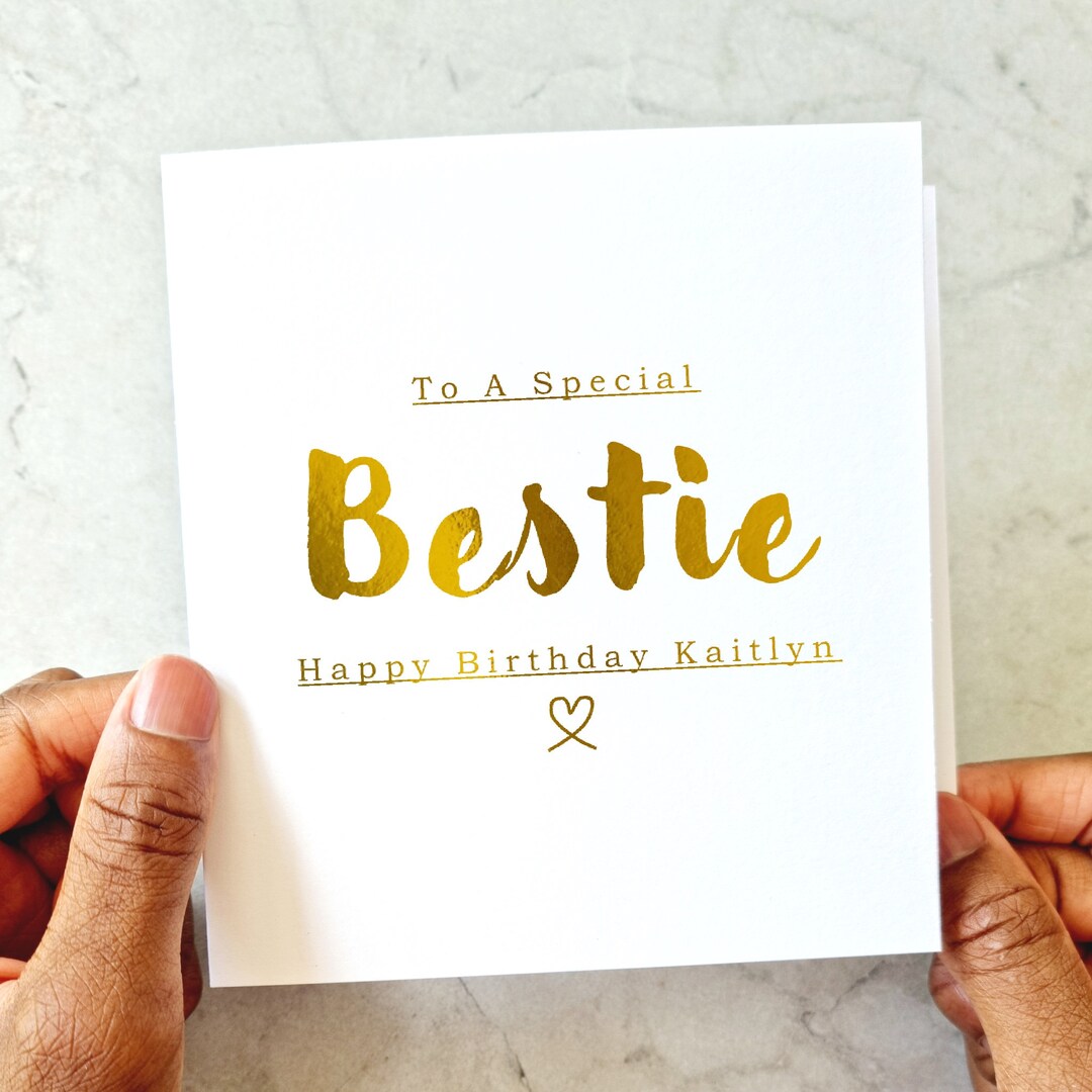 Personalised Bestie Birthday Card - Birthday Card for Best Friend ...