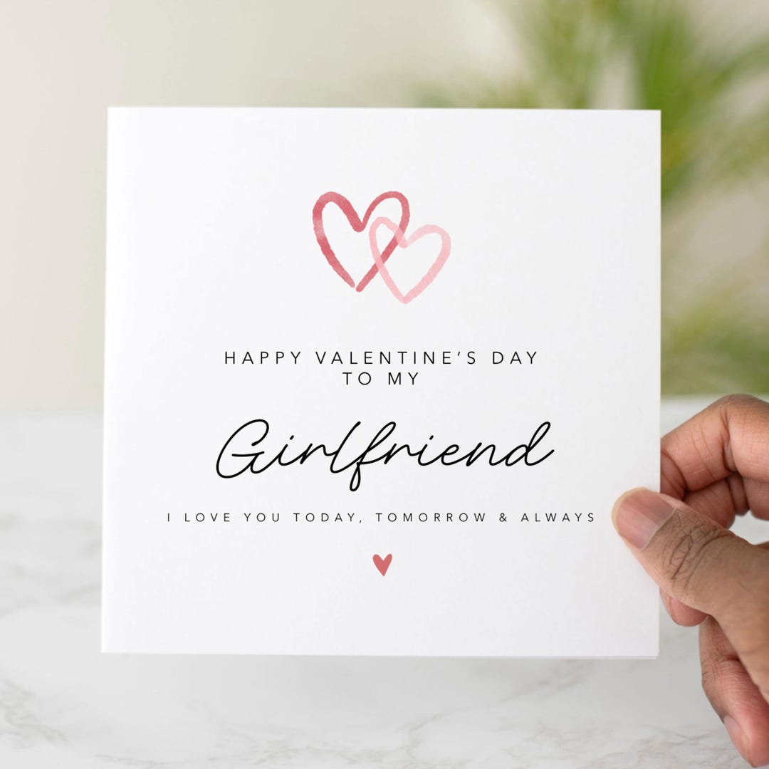 Valentine’s Day Card for Girlfriend, Girlfriend Valentines Card ...