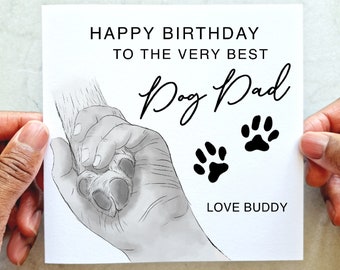 Personalised My Dog Dad Birthday Poem Card - Dad Birthday Card From The Dog - Dad Birthday Card From Dog - Dog Dad Birthday Card - Dog Dad