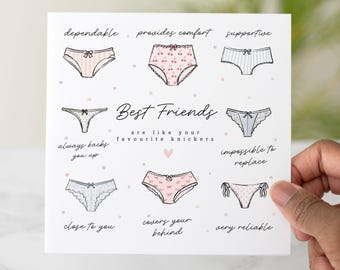 Funny Pun Bestie Birthday Card, Birthday Card For Best Friend, Friend Card