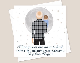 First Birthday As A Grandad Birthday Card - Birthday Card For New Grandad - Birthday Card - 1st Birthday As A Grandad Card - Grandad Card