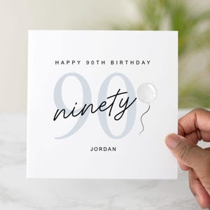 Personalised 90th Birthday Card, 90th Birthday Card For Uncle, Brother, Dad, Friend, 90th Card For Him