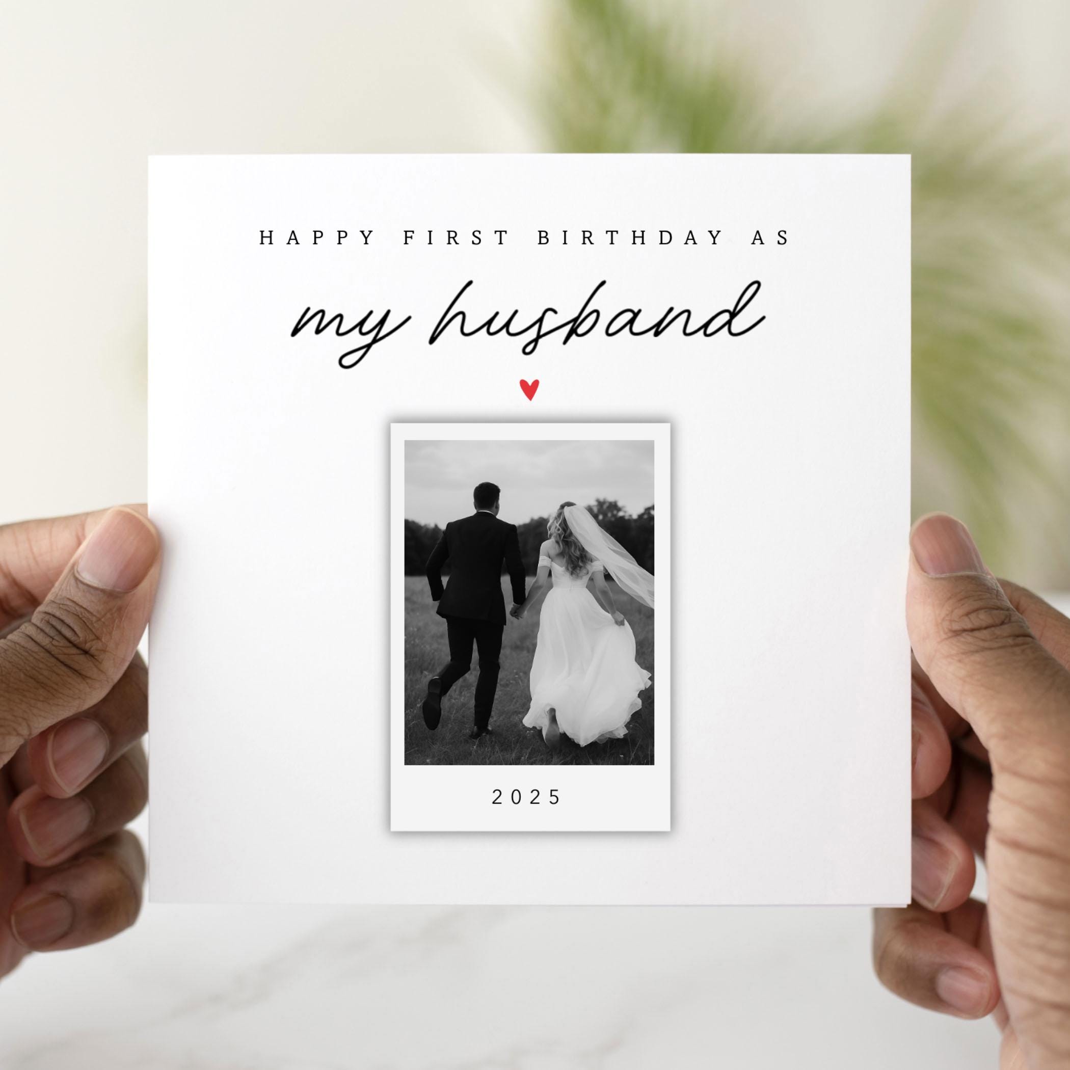 Happy 1st Birthday As My Husband Card Husband First Birthday Card After Marriage From Wife, Geburtstagskarte Für Frisch Verheiratete Ehemann-151836