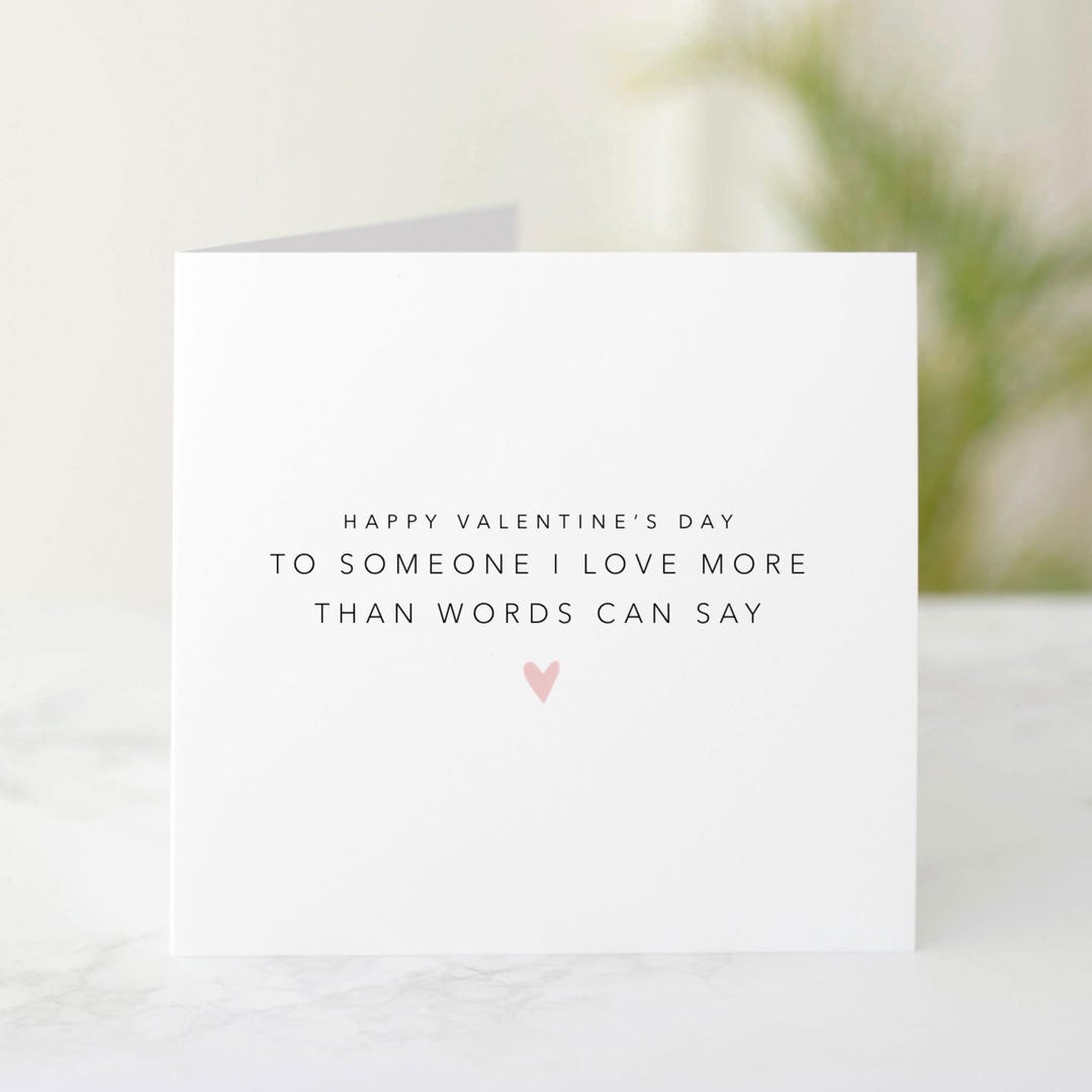 Valentine’s Day Card for Partner, Romantic Valentine Card for Him or ...