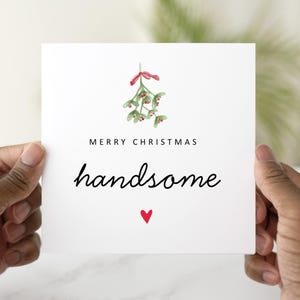 Cute Romantic Christmas Card - Handsome Christmas Card For Husband, Boyfriend - Love Christmas Card For Partner, Fiancé Christmas Card