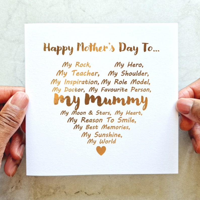 Mothers Day Card - Mummy Card - Card for Mummy - Card for Her - Best ...