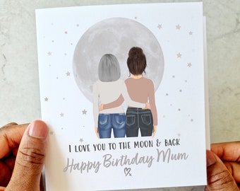 Personalised Mum Birthday Card - Birthday Card For Mum - Printed Mum Birthday Card - Birthday Mum Card - Custom Mum Birthday Card