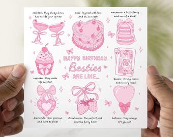 Cute Bestie Birthday Card, Birthday Card For Best Friend, Birthday Card For Friend, Best Friend Card, Bestie Birthday Gift, Fun Pun Card