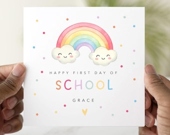 Personalised 1st Day At School Card, Back To School Card, Good Luck Card For 1st day At School, School Good Luck On Your First Day Card