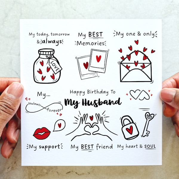 My Best Friend & Husband Birthday Card - Husband Birthday Card - Birthday Card For Husband - Romantic Birthday Card - Love Card - Gift